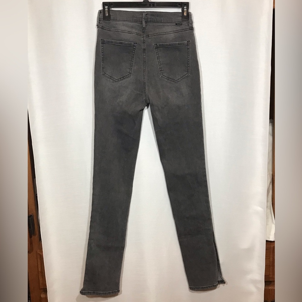 Pacsun dark gray skinny jeans with side slits size 26 waist